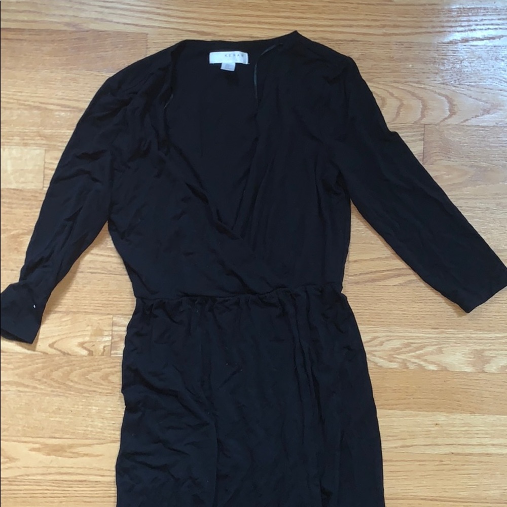 Black wrap dress